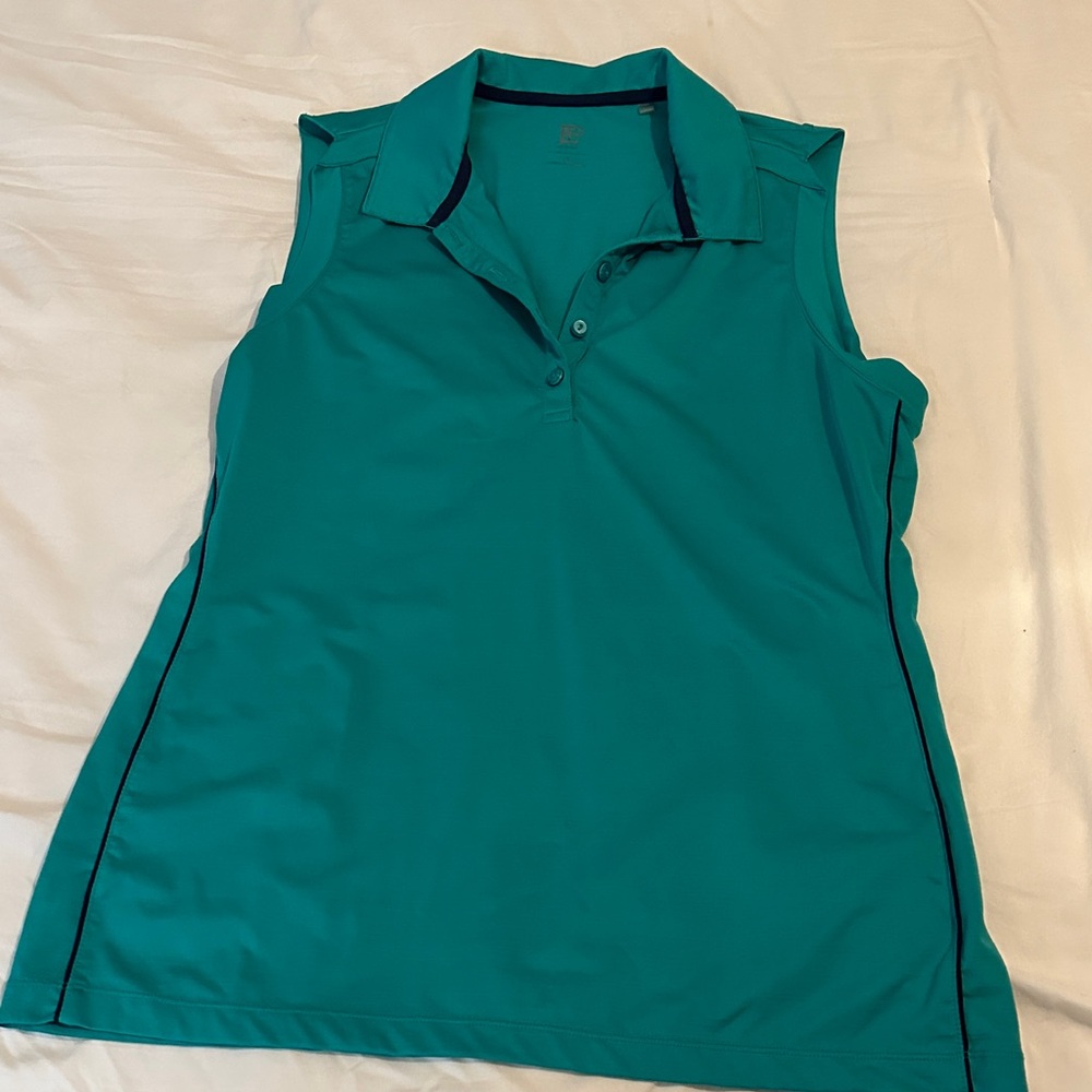 Women's Sleeveless Polo Shirt - Teal